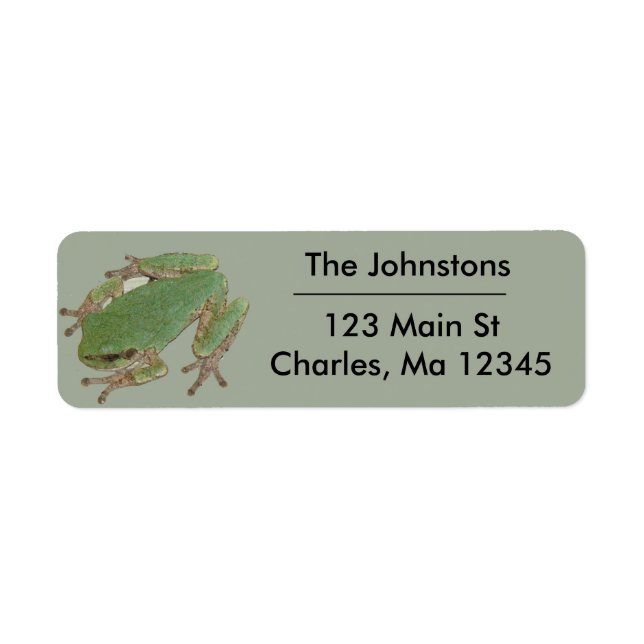 Grey Tree Frog Return Address Labels (Front)