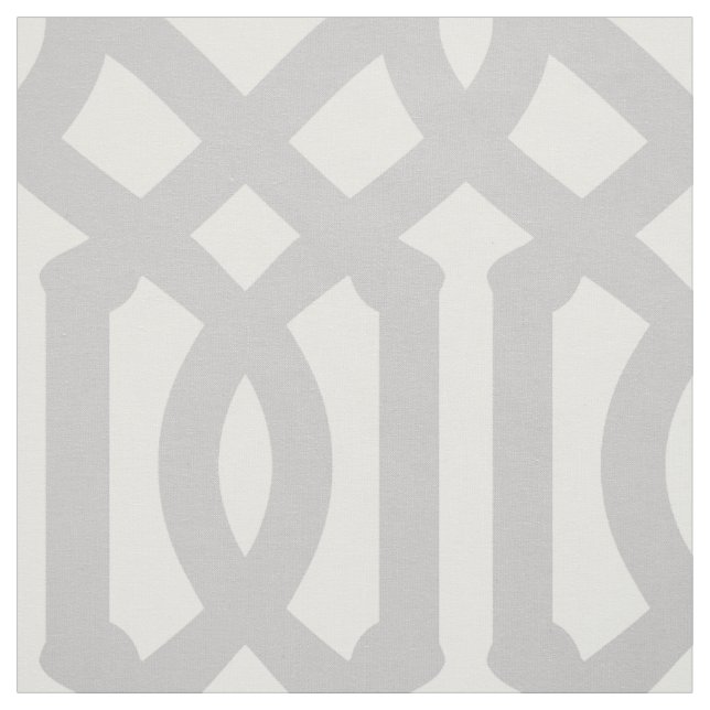 Grey Trellis Large Scale Fabric (Swatch)