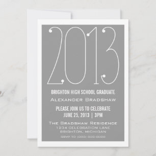 Grey Trendy 2013 Graduation Invitation