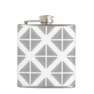 Grey Trendy Triangle Pattern Hip Flask