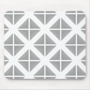 Grey Trendy Triangle Pattern Mouse Pad