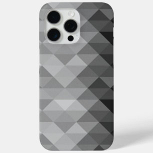 Grey triangle geometric squares pattern iPhone 15 pro max case