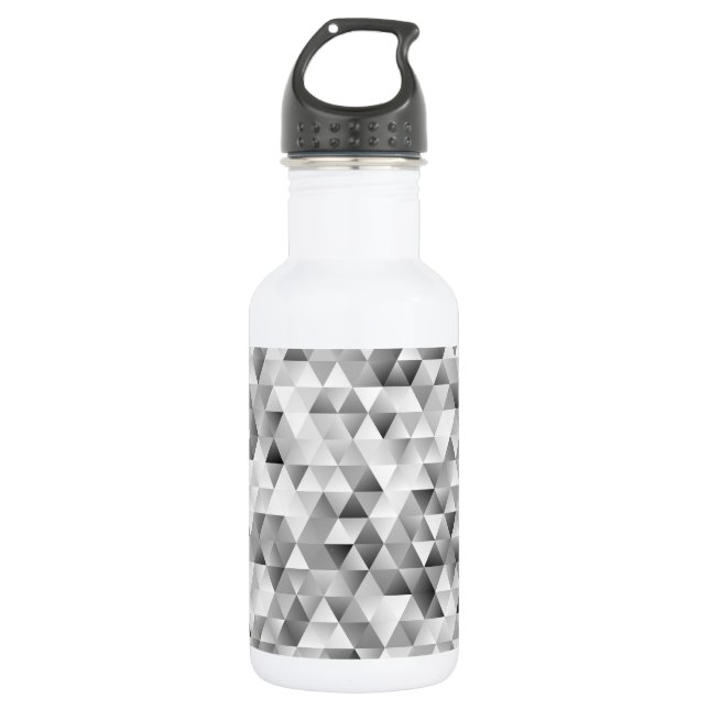 Grey triangle pattern 532 ml water bottle (Front)