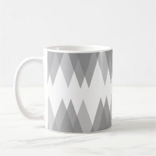 Grey triangles coffee mug
