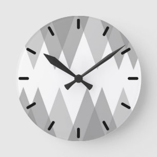 Grey triangles round clock