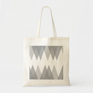 Grey triangles tote bag
