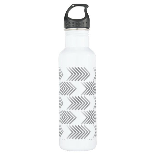 Grey Tribal Arrow Pattern 710 Ml Water Bottle (Front)