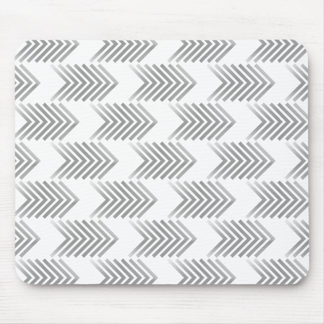 Grey Tribal Arrow Pattern Mouse Pad (Front)