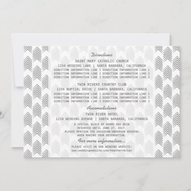 Grey Tribal Arrows Information Card (Front)