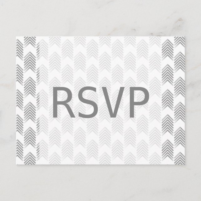 Grey Tribal Arrows Response Postcard (Front)