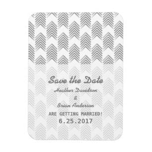 Grey Tribal Arrows Save the Date Flexi Magnet