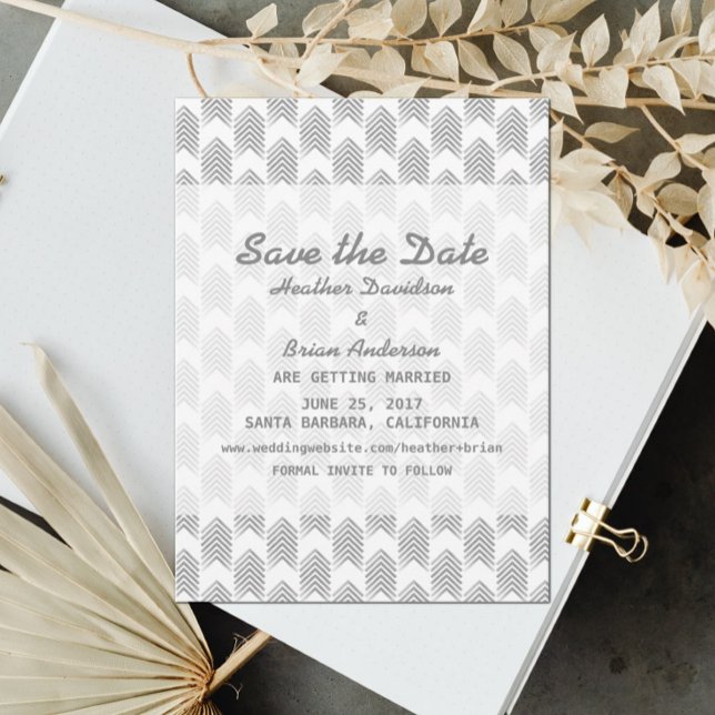 Grey Tribal Arrows Save the Date Invite (Creator Uploaded)