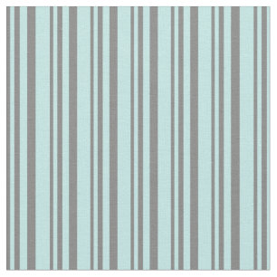 Grey & Turquoise Coloured Pattern of Stripes Fabric