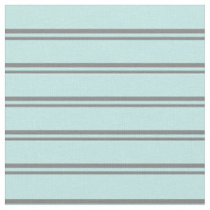 Grey & Turquoise Coloured Stripes/Lines Pattern Fabric