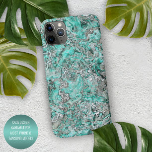 Grey Turquoise Mint Green Minerals Agate Pattern iPhone 11Pro Max Case