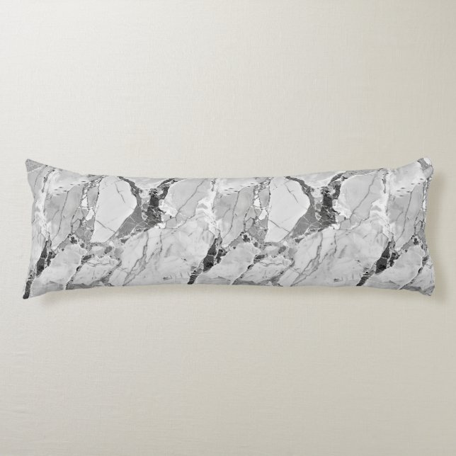 Grey 'Twilight Marble Fantasy' Marble Texture All- Body Cushion (Front)
