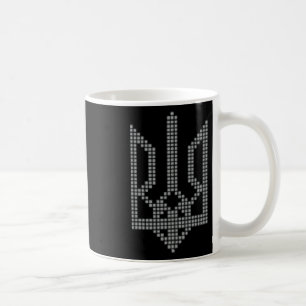 Grey Ukrainian Tryzub Symbol On The Chest - Ukrain Coffee Mug