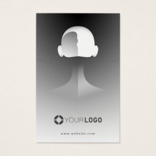 Grey unique portrait custom logo earring display