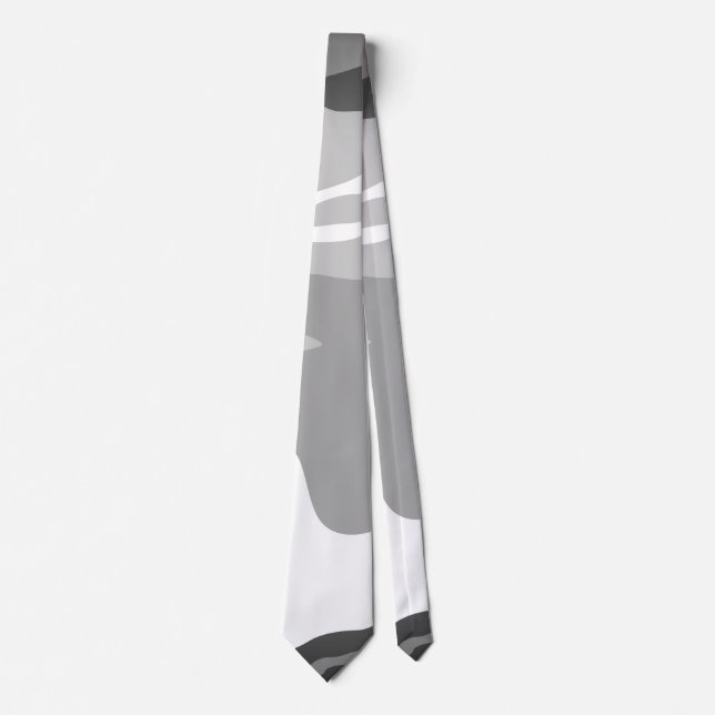 Grey Urban Military Camouflage Pattern Tie (Front)