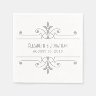 Grey v2 Fancy Ornamental Paper Napkins