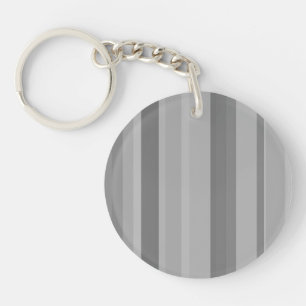 Grey vertical stripes key ring