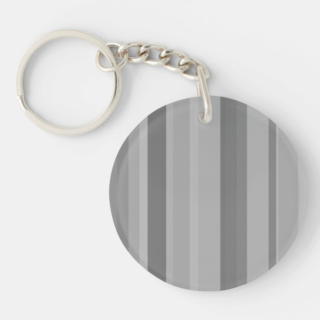 Grey vertical stripes key ring (Front)