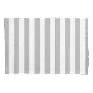 Grey Vertical Stripes Pillowcase