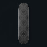 Grey Victorian Gothic Skull & Monogram Elegant Skateboard<br><div class="desc">This elegant skateboard featuring Victorian skull pattern & custom monogram would make a wonderful gift for someone,  who loves gothic stuff! Easily add the desired initial by clicking on the "personalise this template" option.</div>