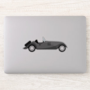 Grey Vintage Car Illustration