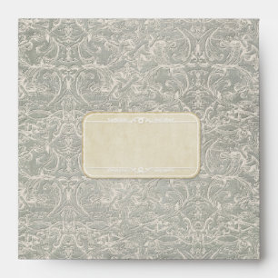 Grey Vintage French Regency Lace Weddings Envelopes
