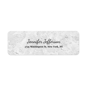 Grey Wall Handwriting Script Creative Plain Return Address Label