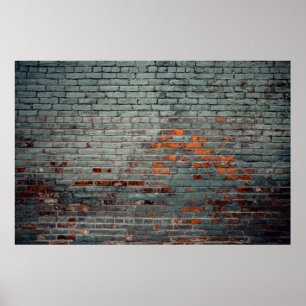 Grey wall paint poster