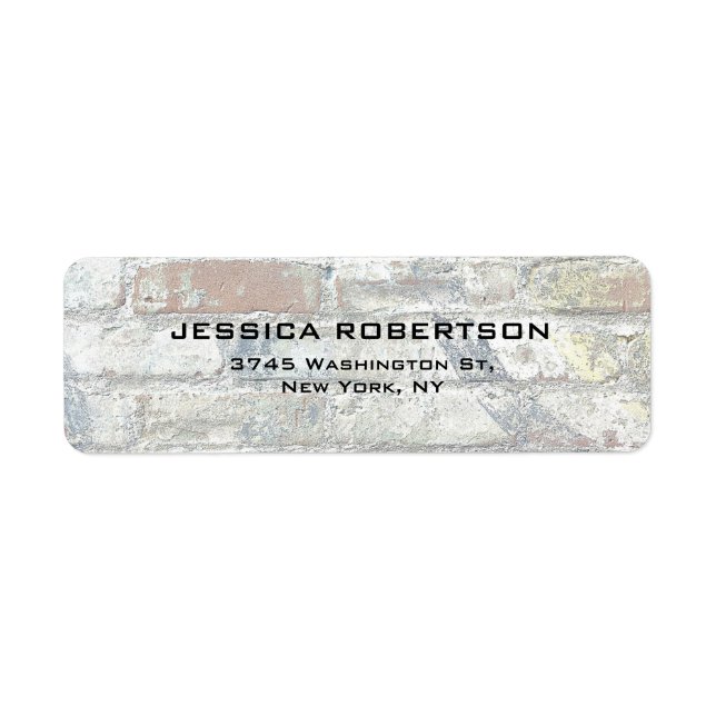Grey Wall Plain Elegant Modern Trendy Return Address Label (Front)