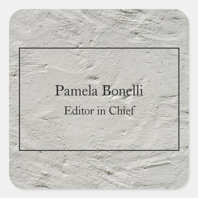 Grey Wall Professional Unique Classical Simple Square Sticker (Front)