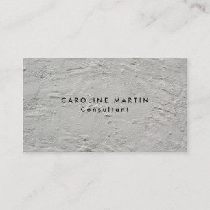 Grey Wall Texture Plain Modern Feminine Business Card