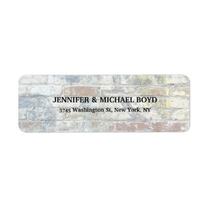 Grey Wall Unique Retro Style Classical Sheet Return Address Label