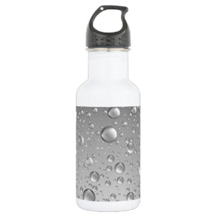 Grey Water Droplets 532 Ml Water Bottle