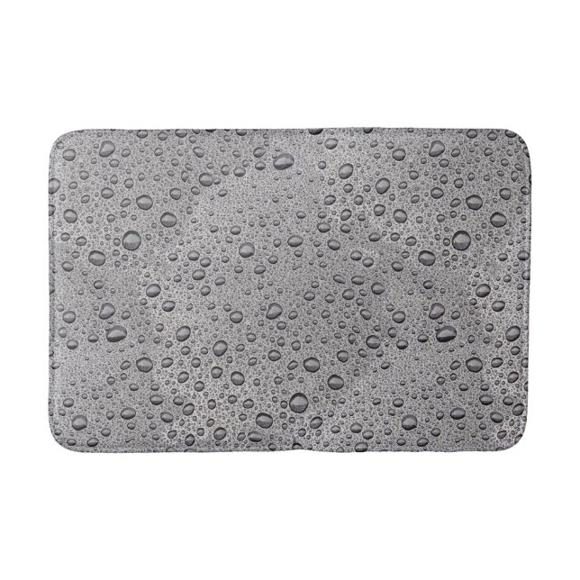 Grey water droplets bath mat (Front)