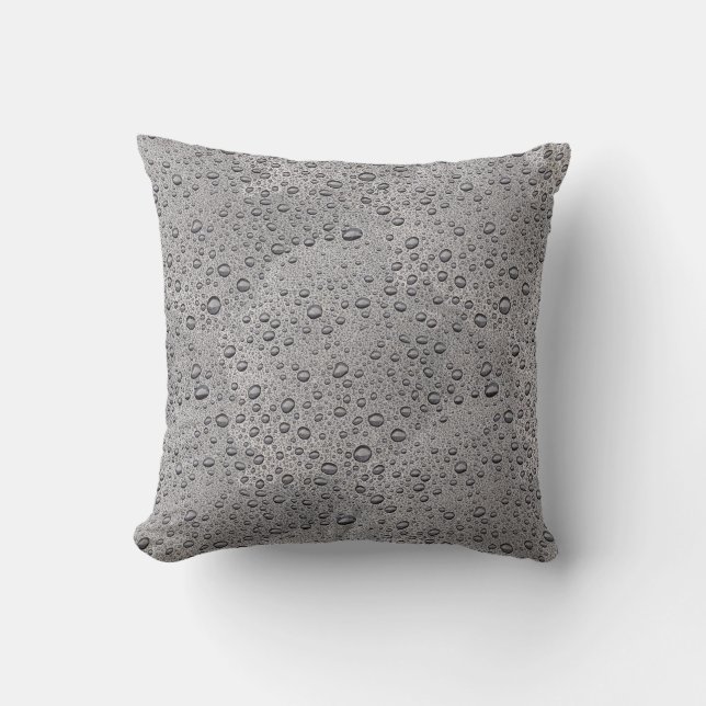 Grey water droplets cushion (Front)