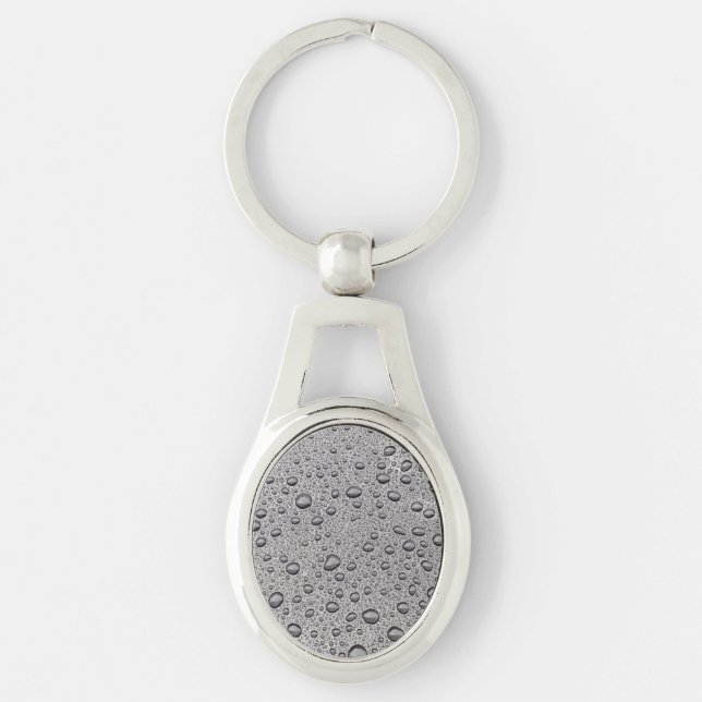 Grey water droplets key ring (Front)