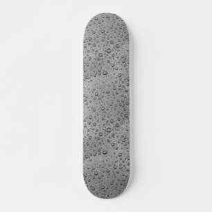 Grey water droplets skateboard