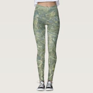 Grey water pattern leggings