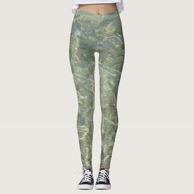 Grey water pattern leggings (Front)
