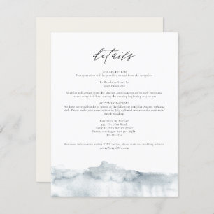 Grey Watercolor Splash Philadelphia Details Card