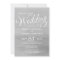 Grey Watercolor Wedding Invitation