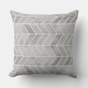Grey Watercolor with Arrow Pattern Cushion