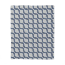 Grey Wavy Line Retro Minimal Scandinavian Pattern
