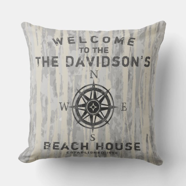 Grey Weathered Wood Cushion (Front)