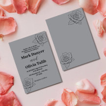 Grey Wedding Invitations | Modern Elegance