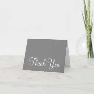 Grey Wedding Thank You Card